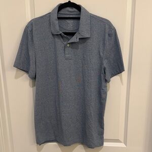American Eagle Super Soft Standard Fit Heather Blue Polo Shirt